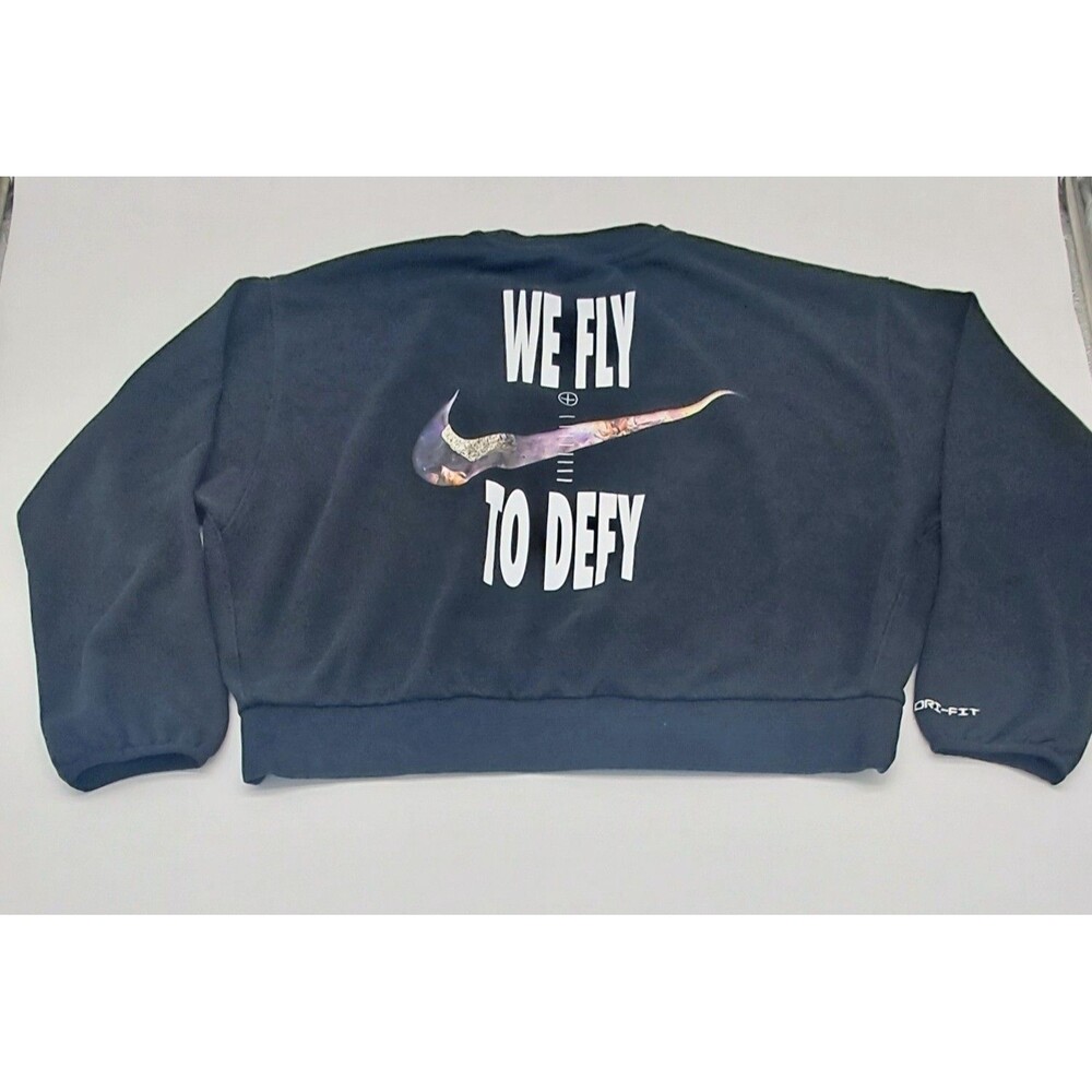 Nike Dri-FIT Standard Issue Womens Med Cropped Basketball Crewneck Sweatshirt